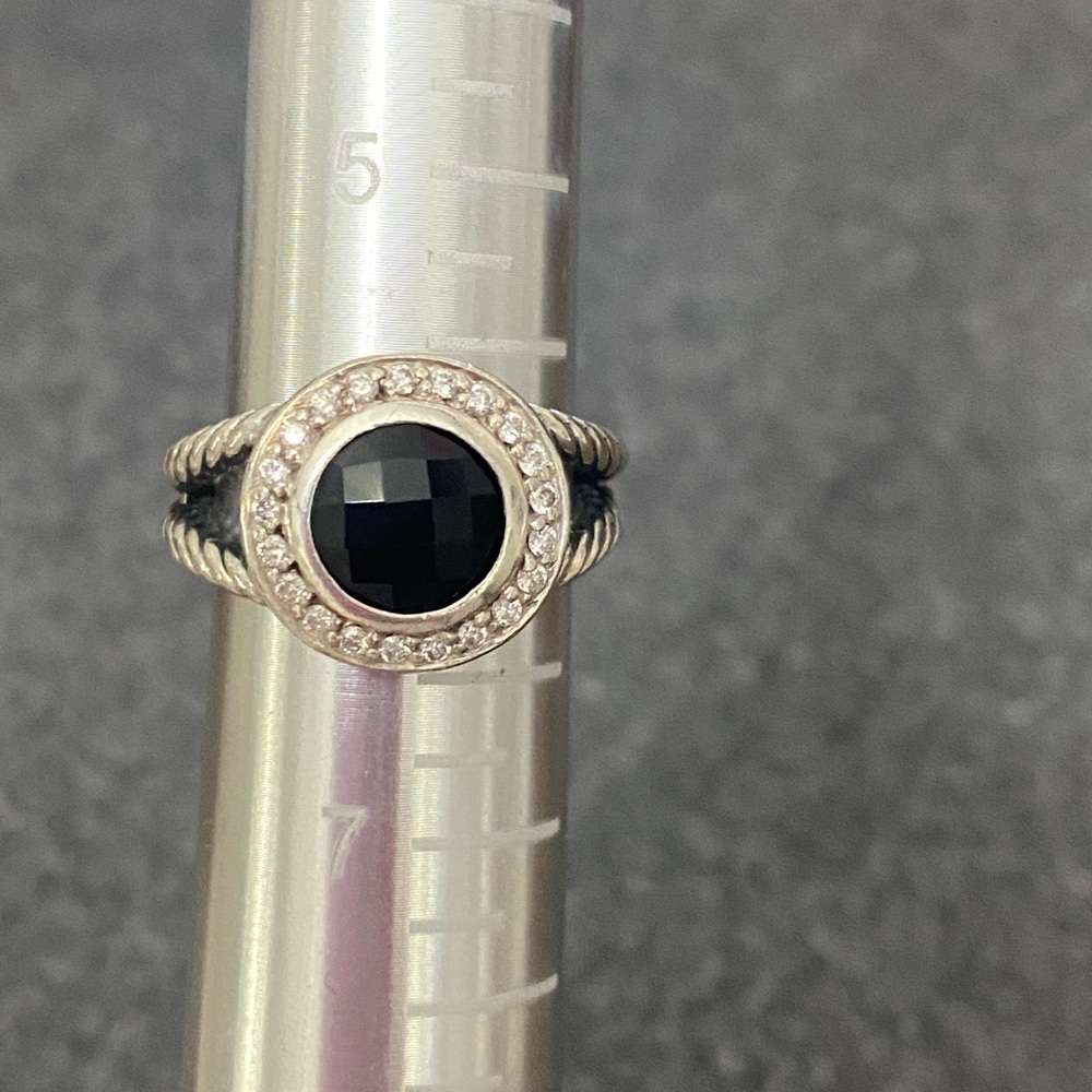 David Yurman Ring Onyx and Diamond - Picture 5 of 5